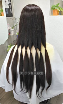 ヘアドネーションカットの実例